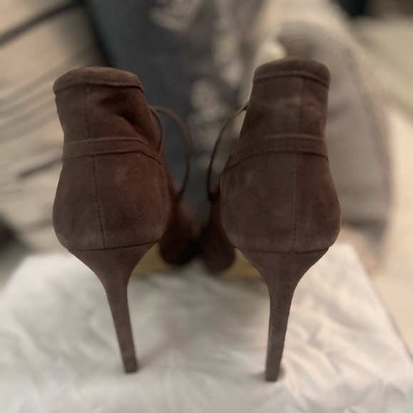 BCBG Suede Caged Open Toe Bootie - Picture 5 of 7